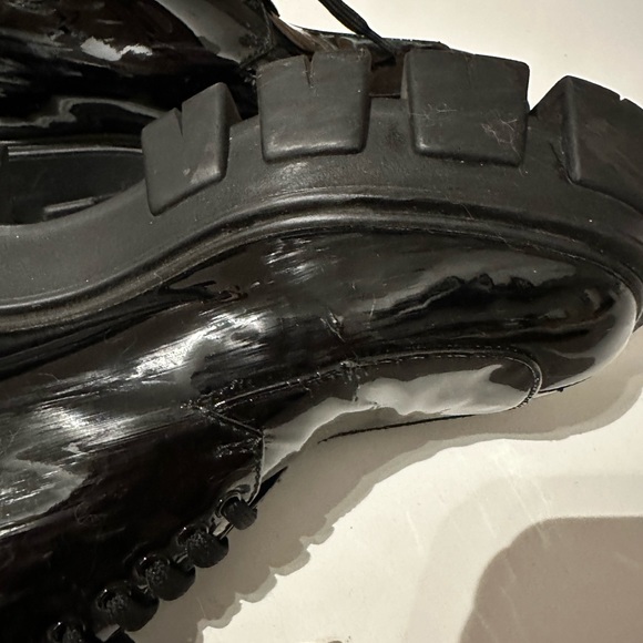 Authentic Prada Monolith Derby Shoes in Patent Black - Picture 9 of 16